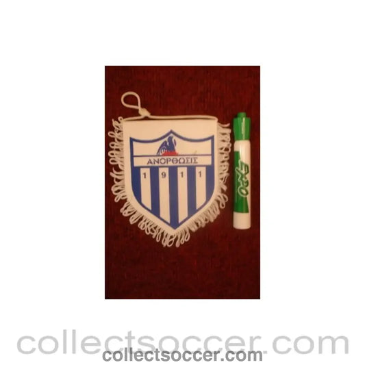 Greek small Pennant once property of the football referee Neil Midgley