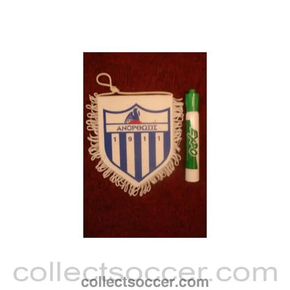 Greek small Pennant once property of the football referee Neil Midgley - Collect Soccer