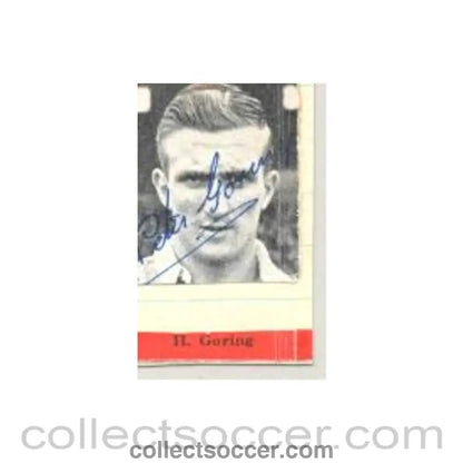 H. Goring Signed Newspaper Cutting Photograph - Collect Soccer