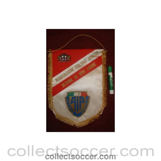 Italian Association of Referees Pennant awarded to the football referee Neil Midgley