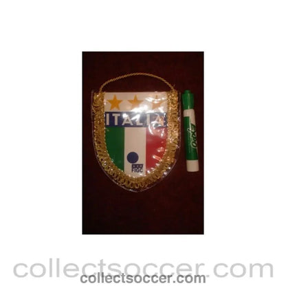 Italy small Pennant once property of the football referee Neil Midgley - Collect Soccer