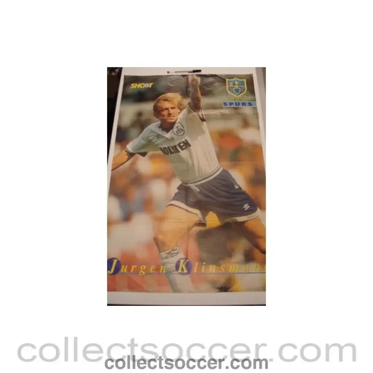 Jurgen Klinsmann - Tottenham Hotspur and Andy Cole - Newcastle United very large colour poster