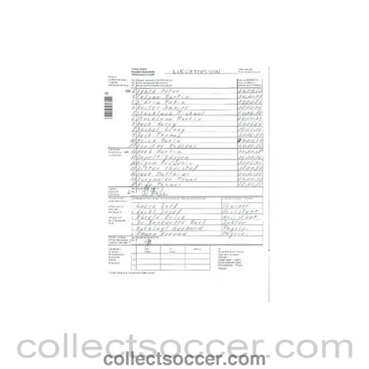 Lichtenstein v England Official Teamsheet