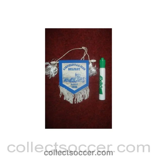 Linfield F.C. Belfast small Pennant once property of the football referee Neil Midgley