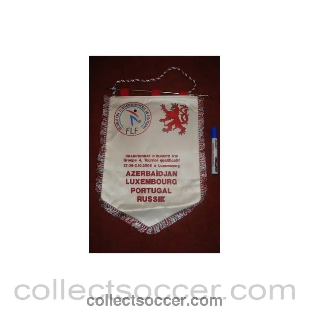 Luxembourg Football Federation pennant Azarbeidjan v Luxembourg European Championship Under 19 - Collect Soccer