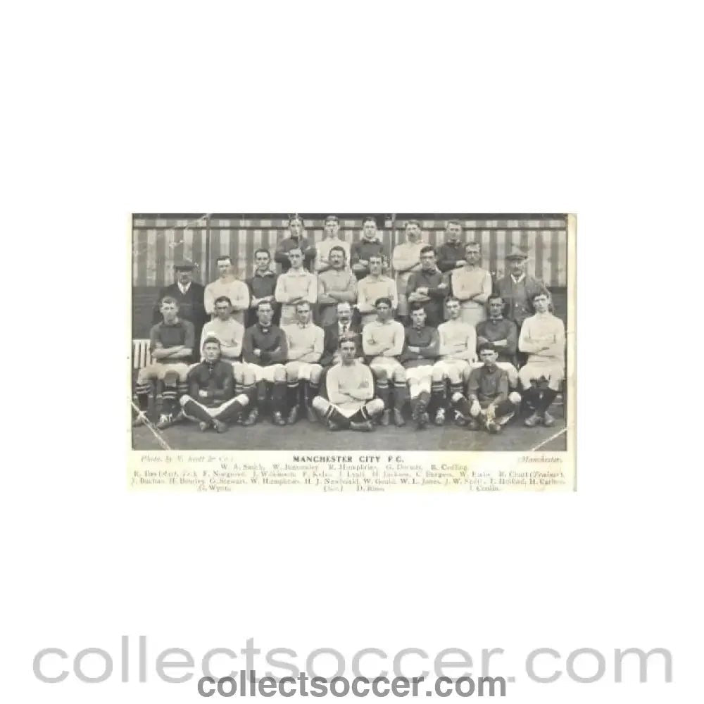 Manchester City team photograph postcard - Collect Soccer