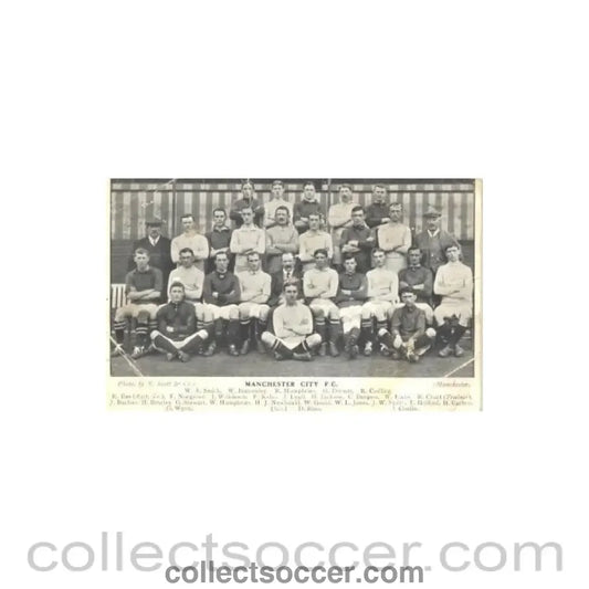 Manchester City team photograph postcard