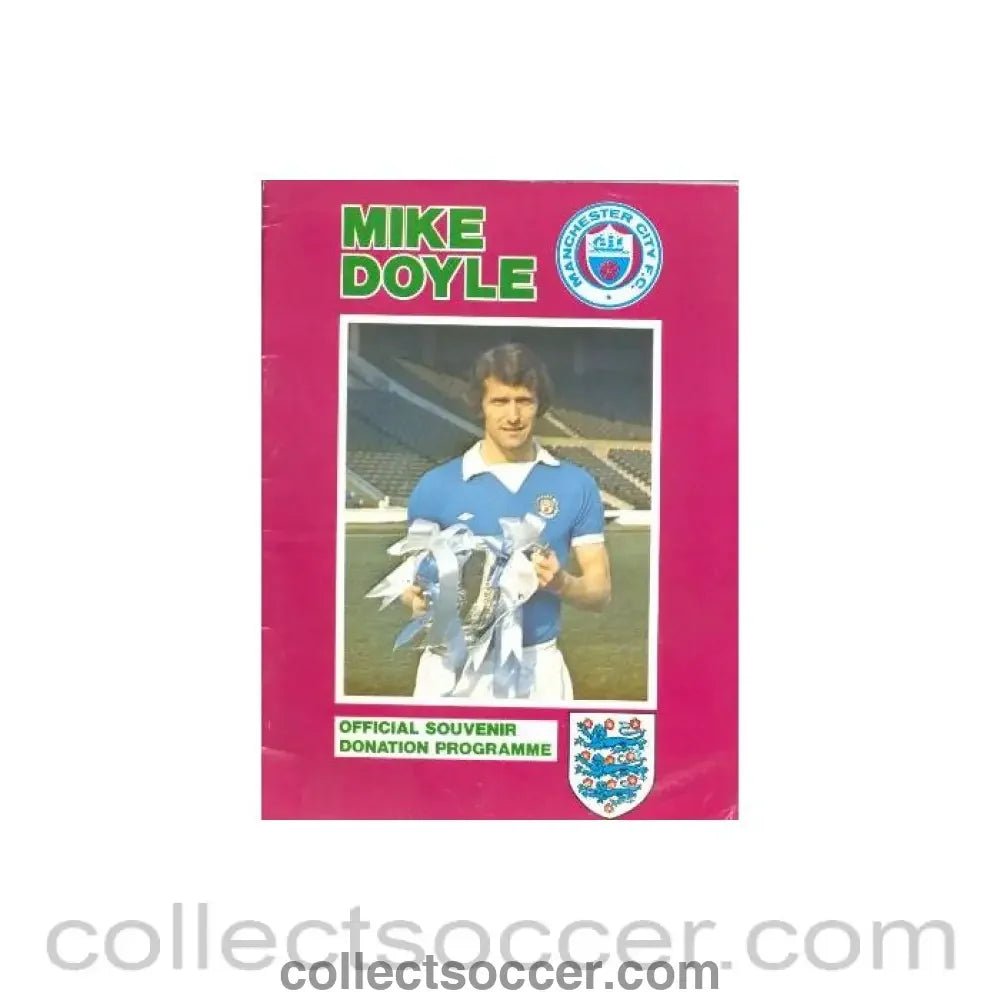 Manchester City v England XI Mike Doyle Testimonial Match official programme - Collect Soccer
