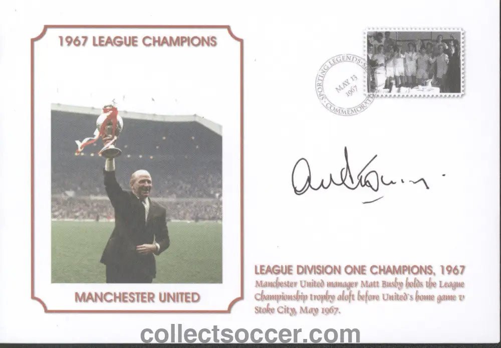 Manchester United Alex Stepney Signed First Day Cover - Collect Soccer