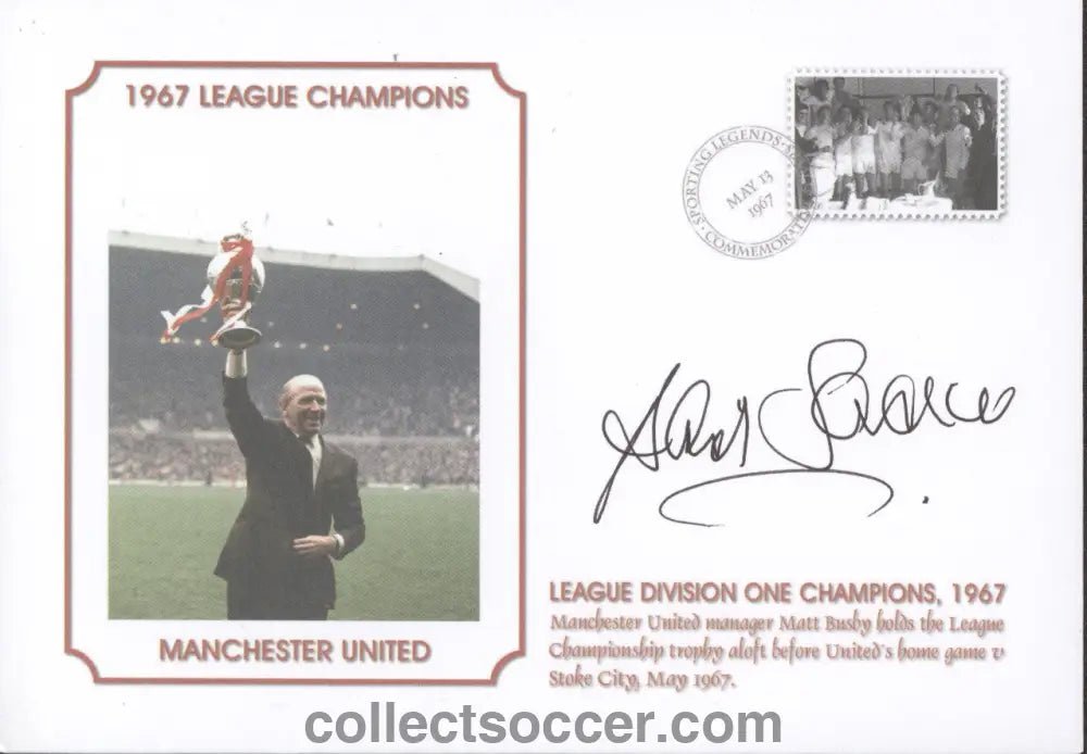 Manchester United First Day Cover Signed by European Cup Winner David Sadler - Collect Soccer
