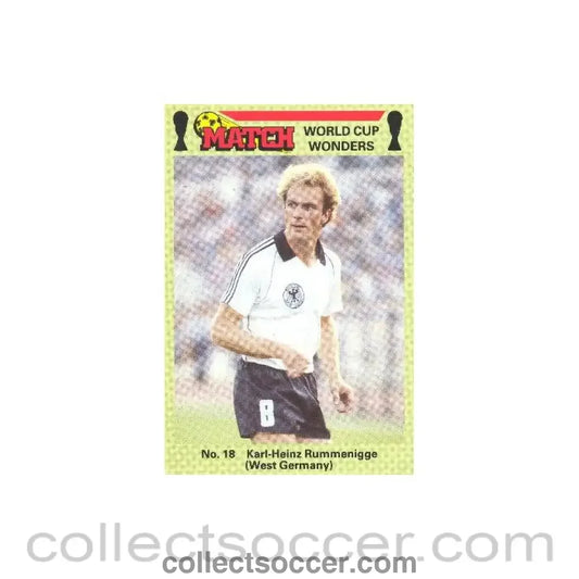 Match produced card titeled World Cup Wonders - Karl-Heinz Rummenigge - West Germany