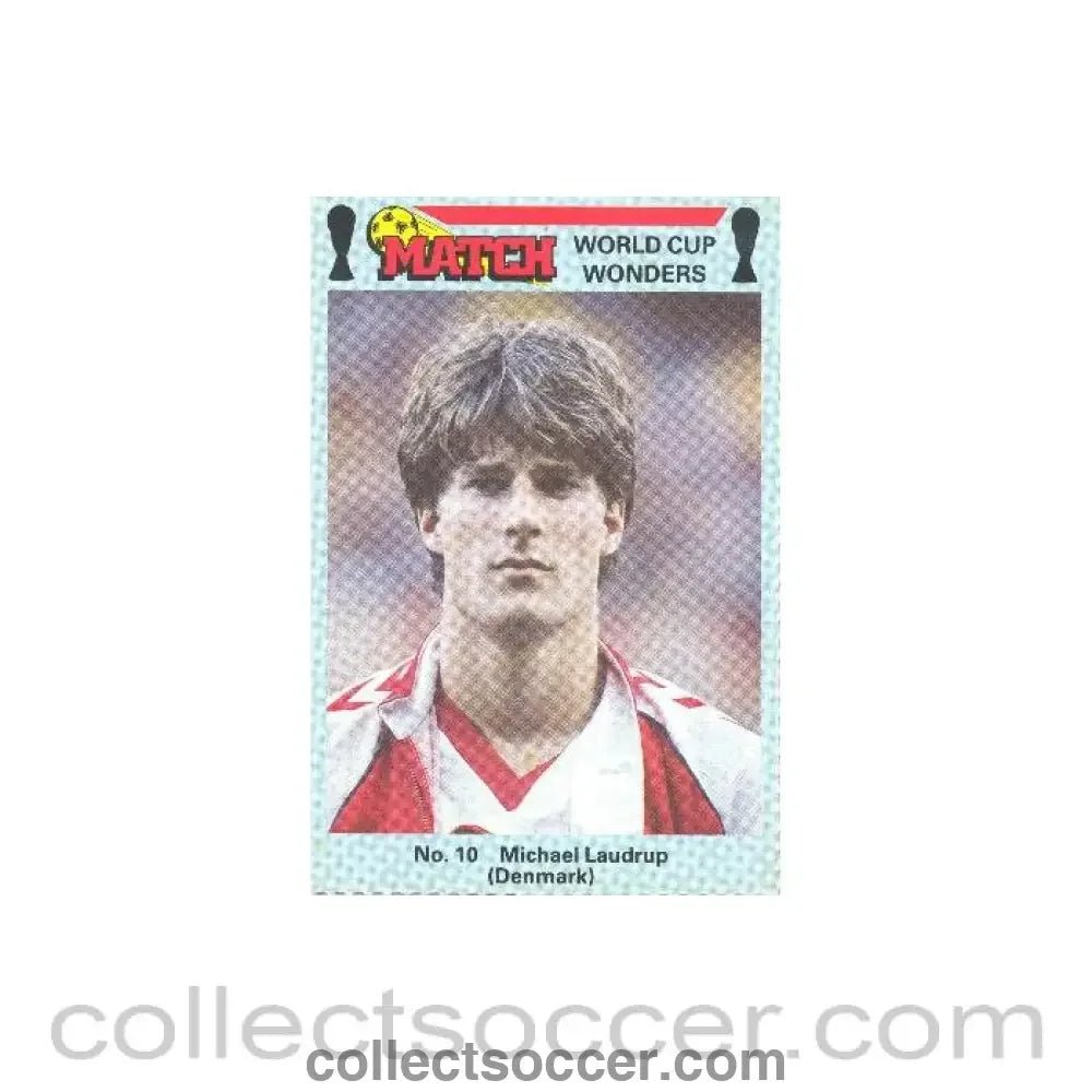 Match produced card titeled World Cup Wonders - Michael Ladrup - Denmark - Collect Soccer