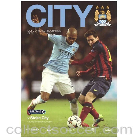 2014 Manchester City v Stoke City Official Programme + Brochure - Collect Soccer