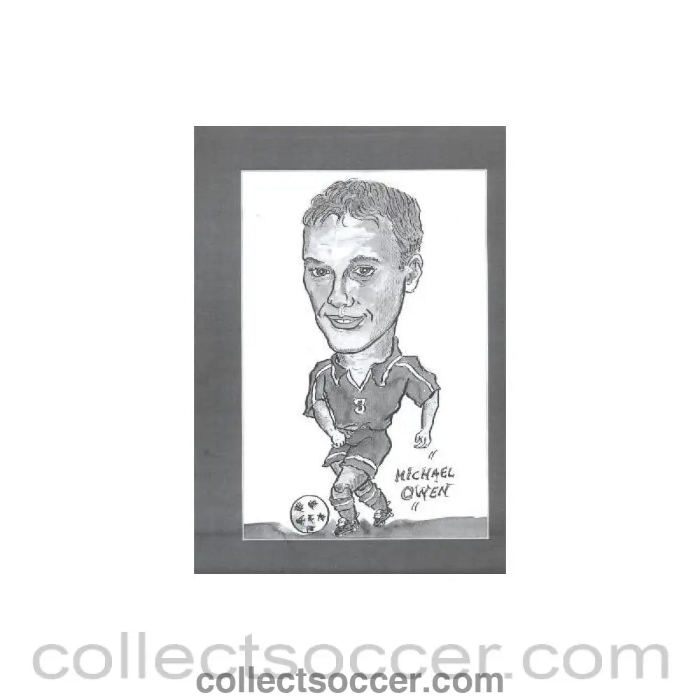 Michael Owen Caricature - Collect Soccer