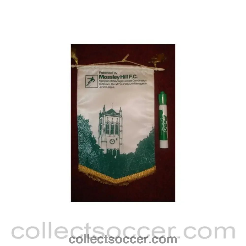 Mossley Hill F.C. Pennant once property of the football referee Neil Midgley - Collect Soccer