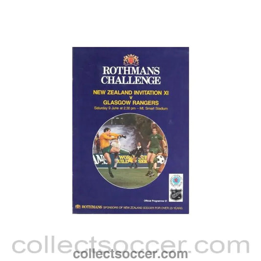 New Zealand Invitation XI v Glasgow Rangers official programme - Collect Soccer