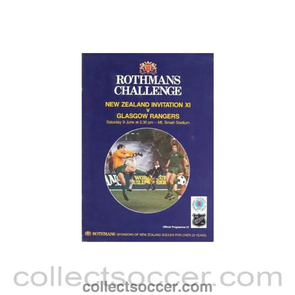 New Zealand Invitation XI v Glasgow Rangers official programme - Collect Soccer