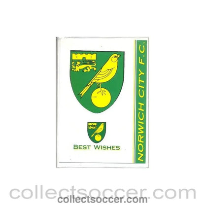 Norwich City Best Wishes greetings card - Collect Soccer