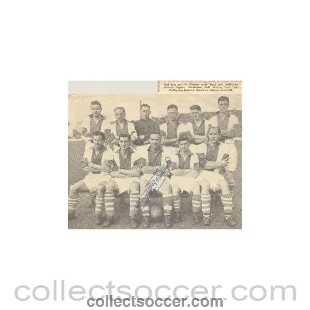 Oldham Athletic Team signed photo - Collect Soccer