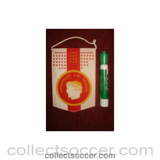 Olympiacos Greece Pennant once property of the football referee Neil Midgley