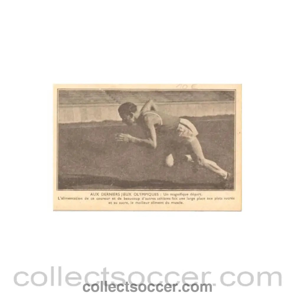 Olympic postcard in French - Collect Soccer