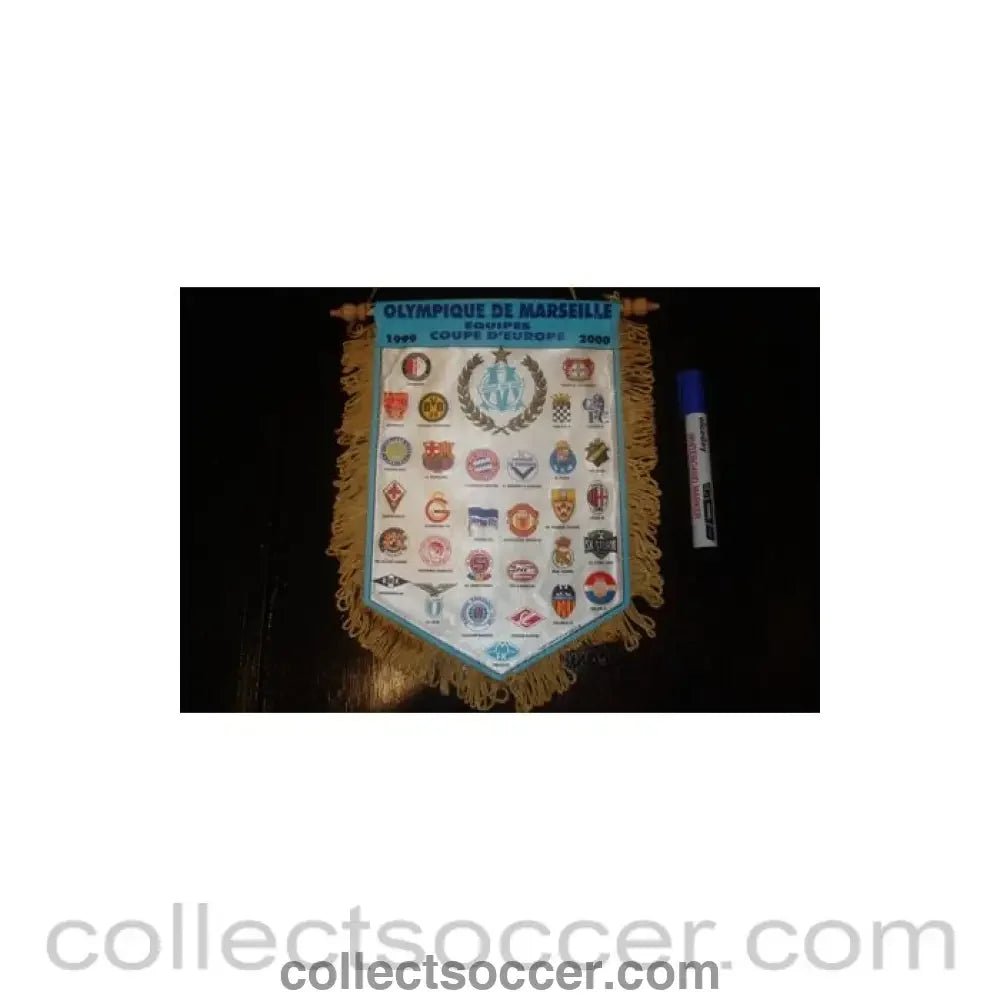 Olympique de Marseille, European Cup Pennant - Collect Soccer