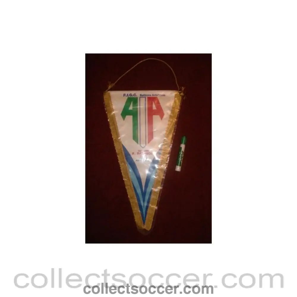 Oplonti Referee Pennant, Italy once property of the football referee Neil Midgley - Collect Soccer