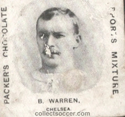 Packers Chocolate B Warren Chelsea Rare Card 1909 - Collect Soccer