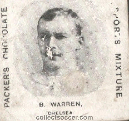 Packers Chocolate B Warren Chelsea Rare Card 1909 - Collect Soccer