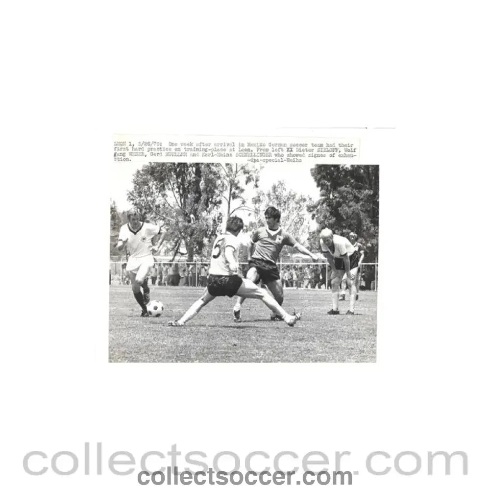 Photograph of the German team training at Leon in Mexico on 26/05/1070 in very good condition.