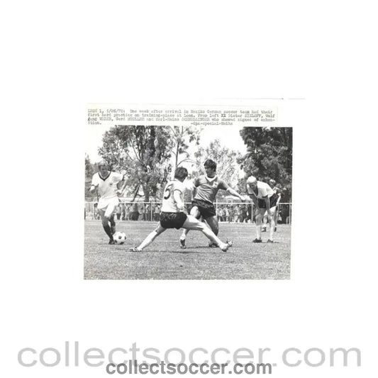 Photograph of the German team training at Leon in Mexico on 26/05/1070 in very good condition.
