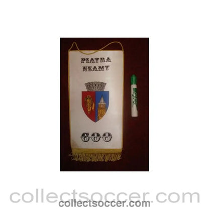 Piatra Neamt, Romania very large official Pennant once property of the football referee Neil Midgley - Collect Soccer