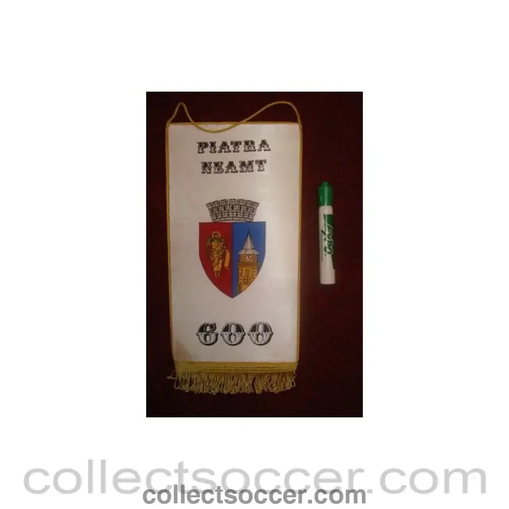 Piatra Neamt, Romania very large official Pennant once property of the football referee Neil Midgley - Collect Soccer