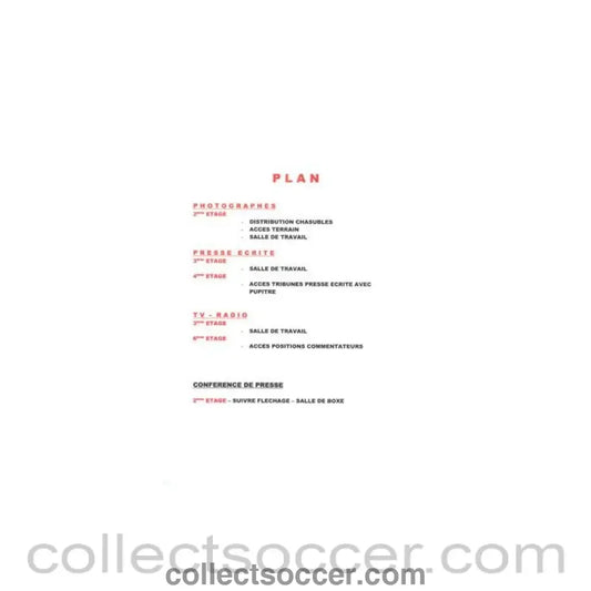 Plan of the Media on a stadium