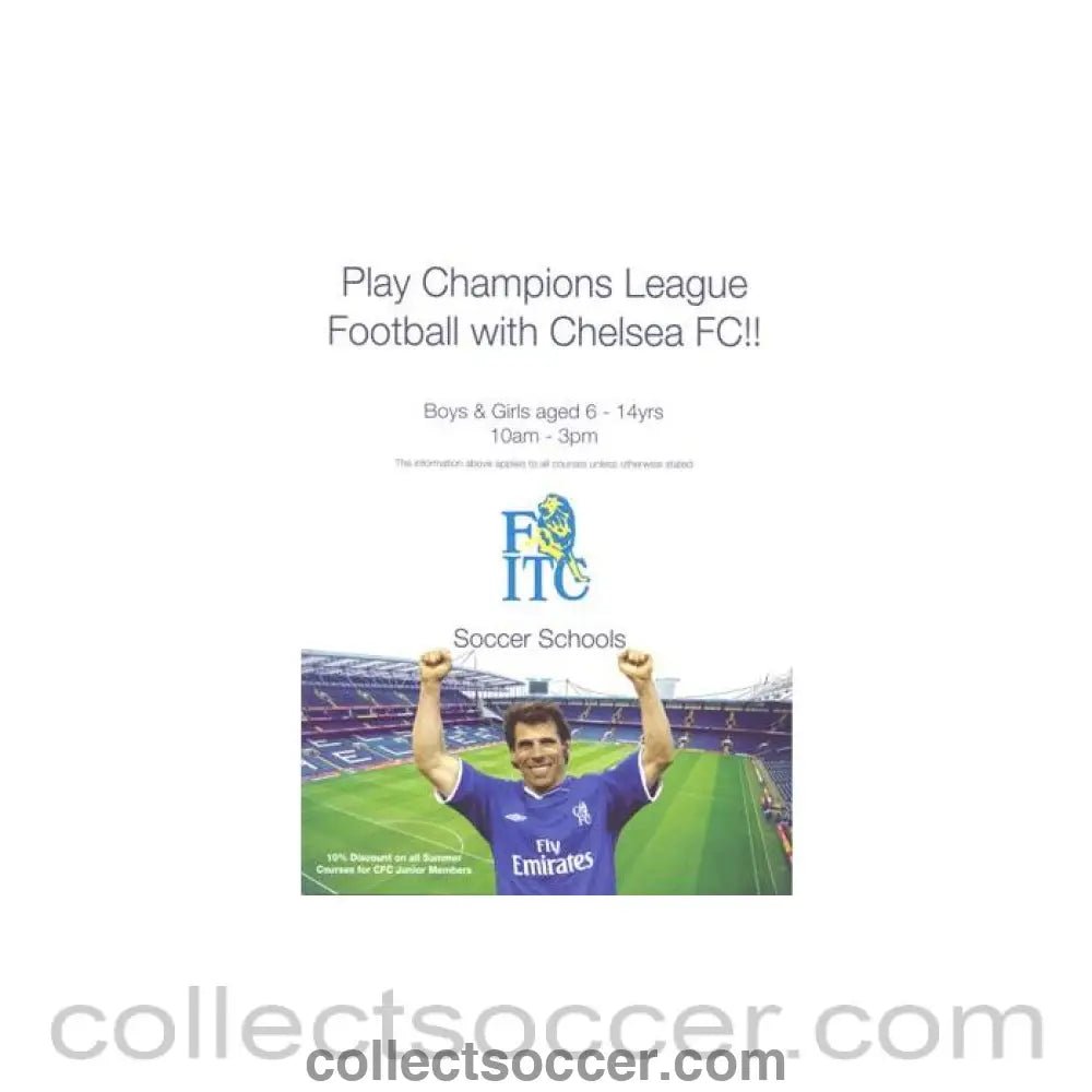 Play Champions League Football with Chelsea FC leaflet - Collect Soccer