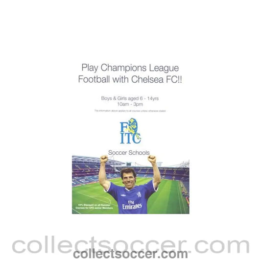Play Champions League Football with Chelsea FC leaflet - Collect Soccer