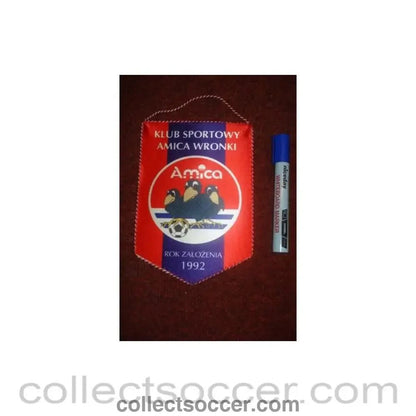 Polish Sports Club Amica Wronki small pennant - Collect Soccer