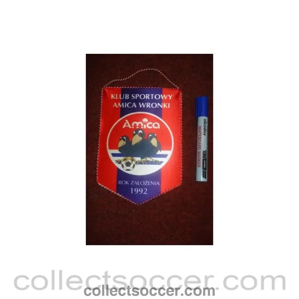 Polish Sports Club Amica Wronki small pennant - Collect Soccer