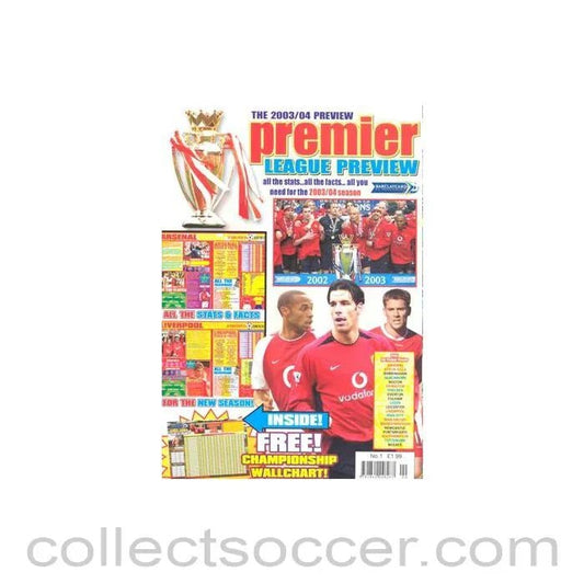 2003 - Premier League Preview magazine 2003 - 2004 - Collect Soccer