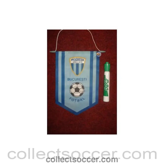 Progresul Vulkan Bucurest Rumania Pennant once property of the football referee Neil Midgley