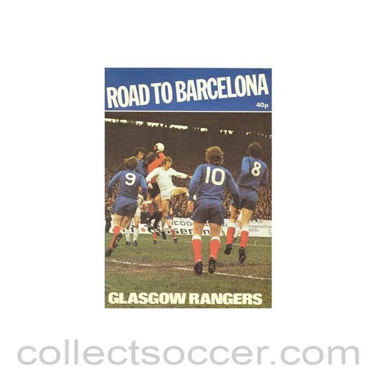 Glasgow Rangers Road to Barcelona brochure - Collect Soccer