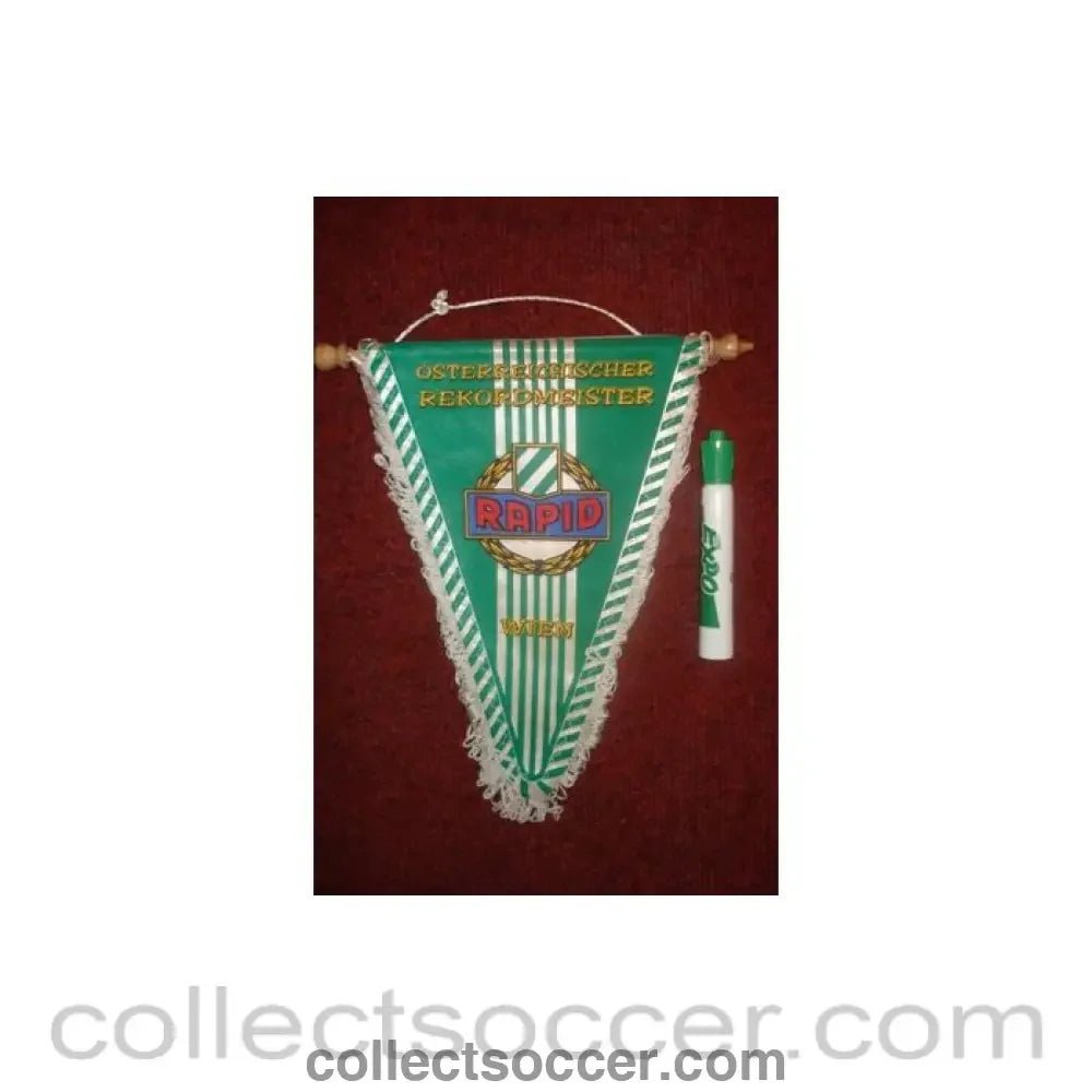 Rapid Vienna Pennant once property of the football referee Neil Midgley - Collect Soccer