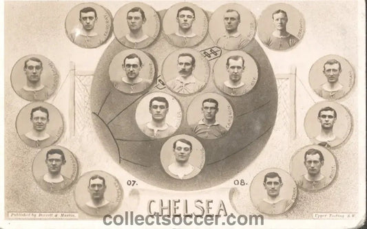 Rare Chelsea Postcard 1907 - 1908 - Collect Soccer