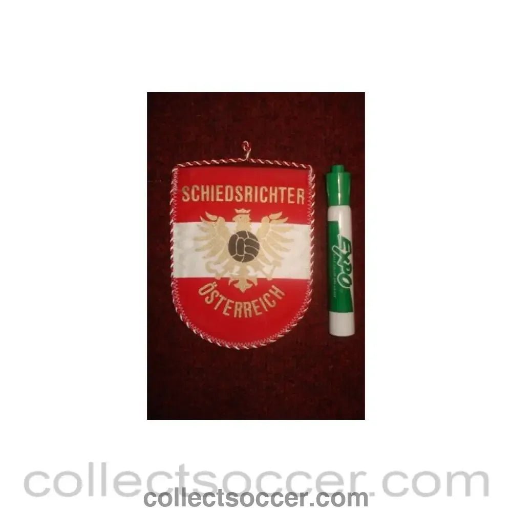 Referee Austria Pennant awarded to the football referee Neil Midgley - Collect Soccer