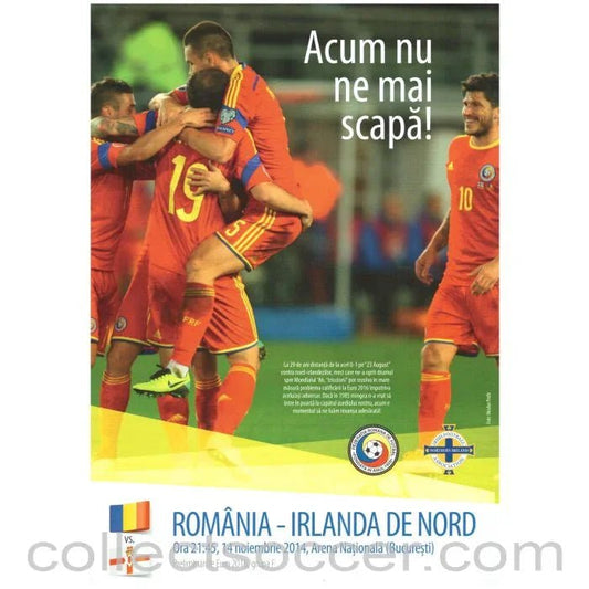 2014 Romania v Northern Ireland Official Programme - Collect Soccer