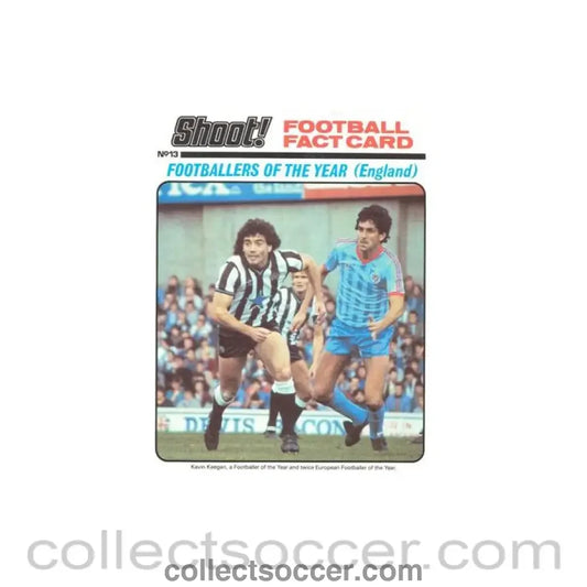 Shoot! produced card titeled Footballers of the Year England
