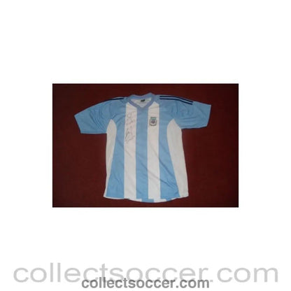 Signed by Crispo Argentinean replica shirt - Collect Soccer