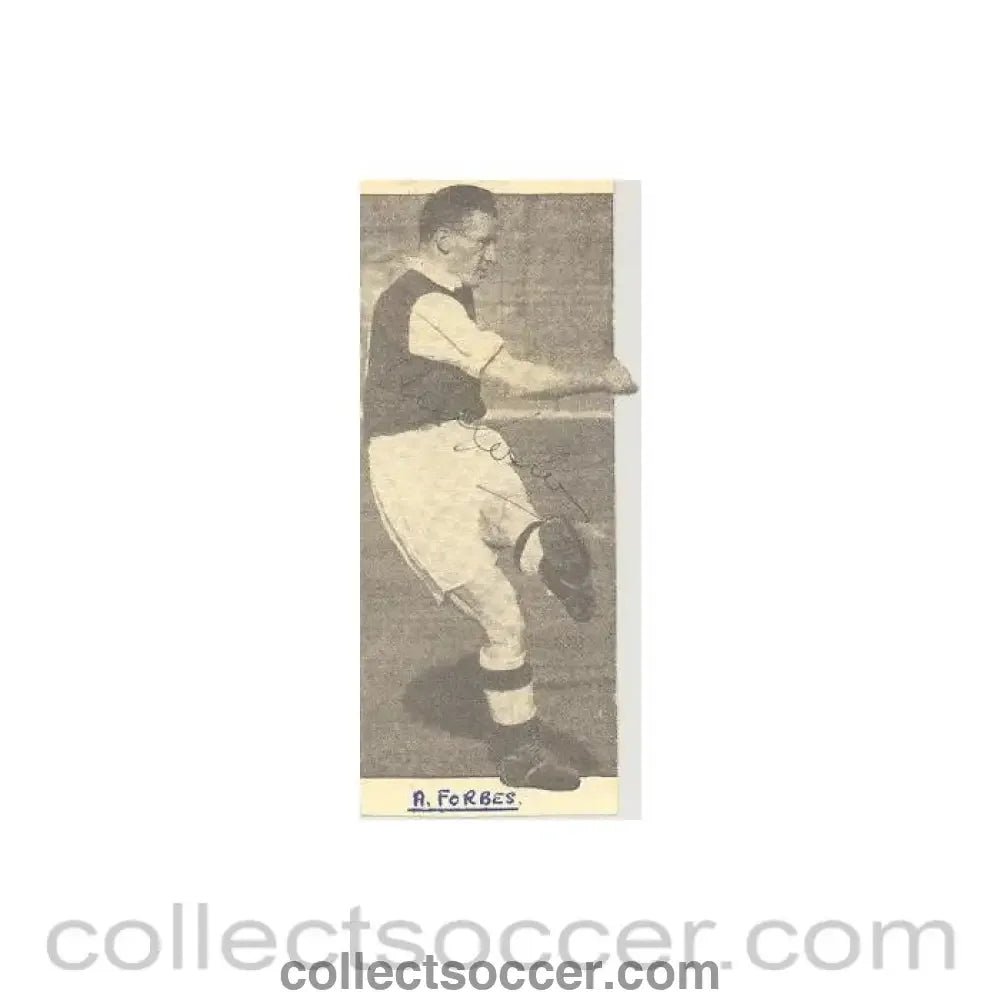 Signed Newspaper Cutting Photograph A. Forbes - Collect Soccer