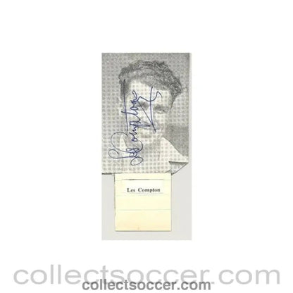 Signed Newspaper Cutting Photograph Les Compton - Collect Soccer