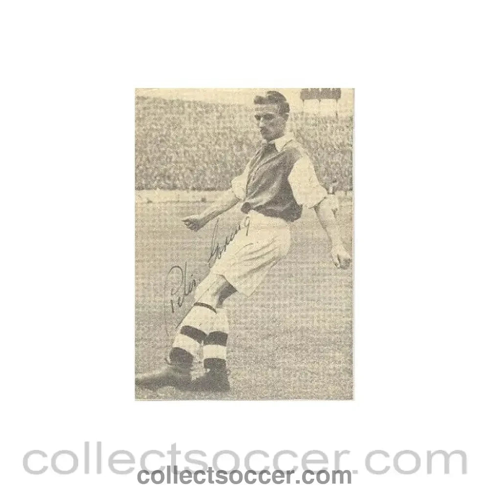 Signed Newspaper Cutting Photograph of an unknown footballer